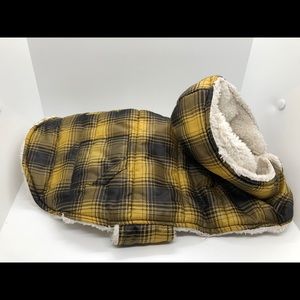 🐶🐾 black/yellow puppy puffer jacket with hood